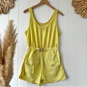 Free People Yellow Sleeveless Romper